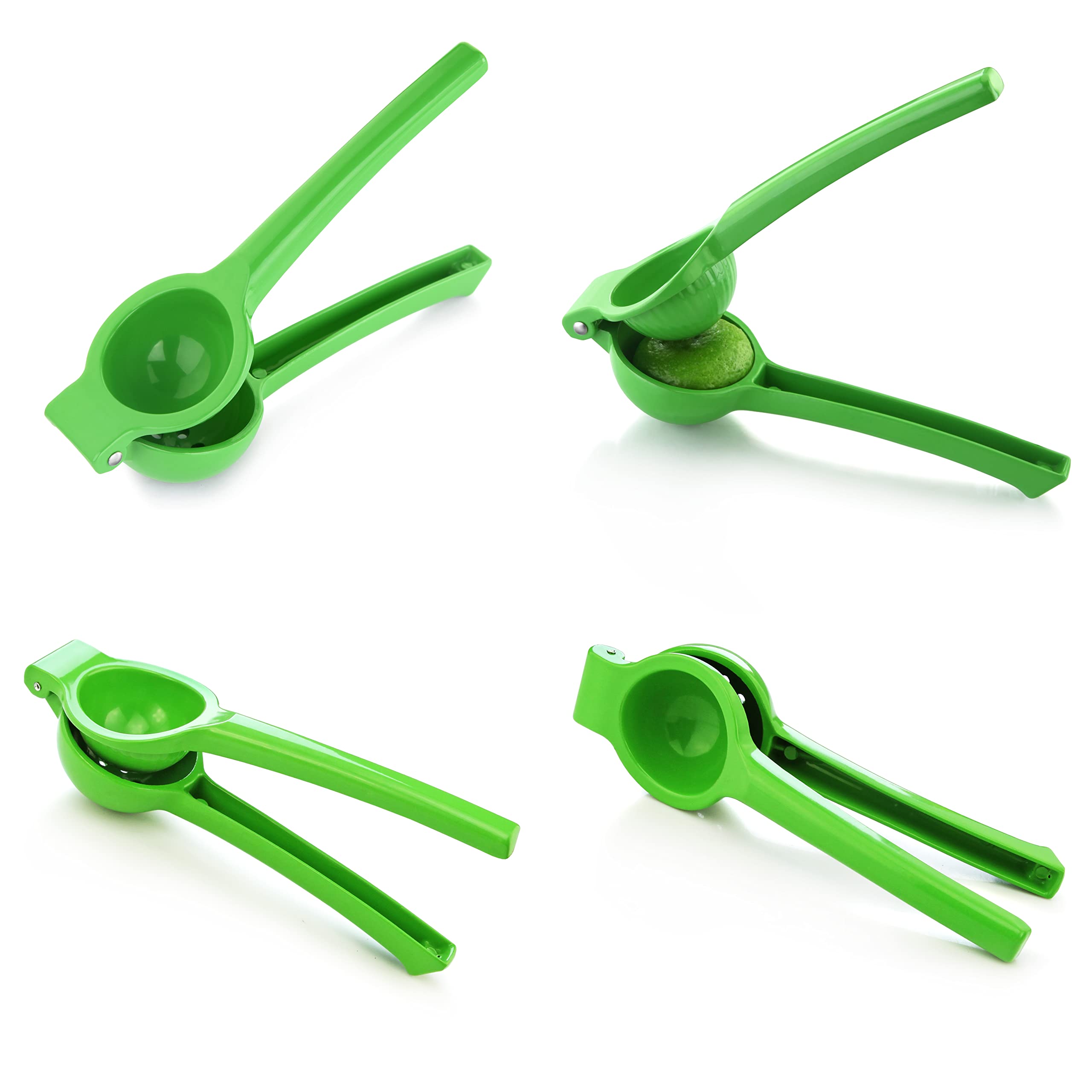New Star Foodservice Lime Squeezer, Commercial Restaurant Grade Enameled Aluminum Citrus Press, Manual Hand Juicer for Limes, Lemons, and Small Citrus, Green