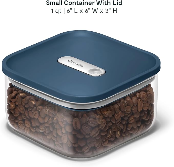 Caraway 1 qt Glass Airtight Food Storage Container with Lid