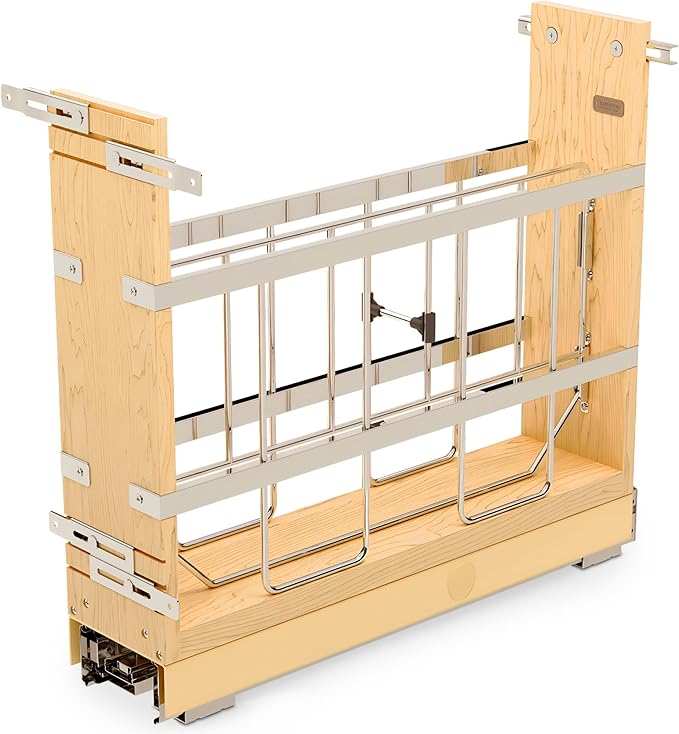 Rev-A-Shelf Pullout Bakeware Organizer w/Soft-Close, Min Opening 5.5" Wide
