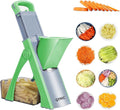 QYKIC Safe Mandoline Slicer Pro for Kitchen with Spiral Shredder 7 in 1