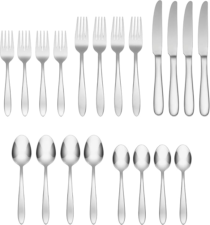Oneida Mooncrest 20-Piece 18/0 Silverware Set for 4, Flatware
