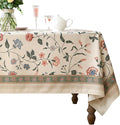 ISAENNE Designer French Linen Tablecloth Rectangular,118"x67"-Daffy