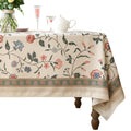 ISAENNE Designer French Linen Rectangular Tablecloth,102"x63"-Alvarado D