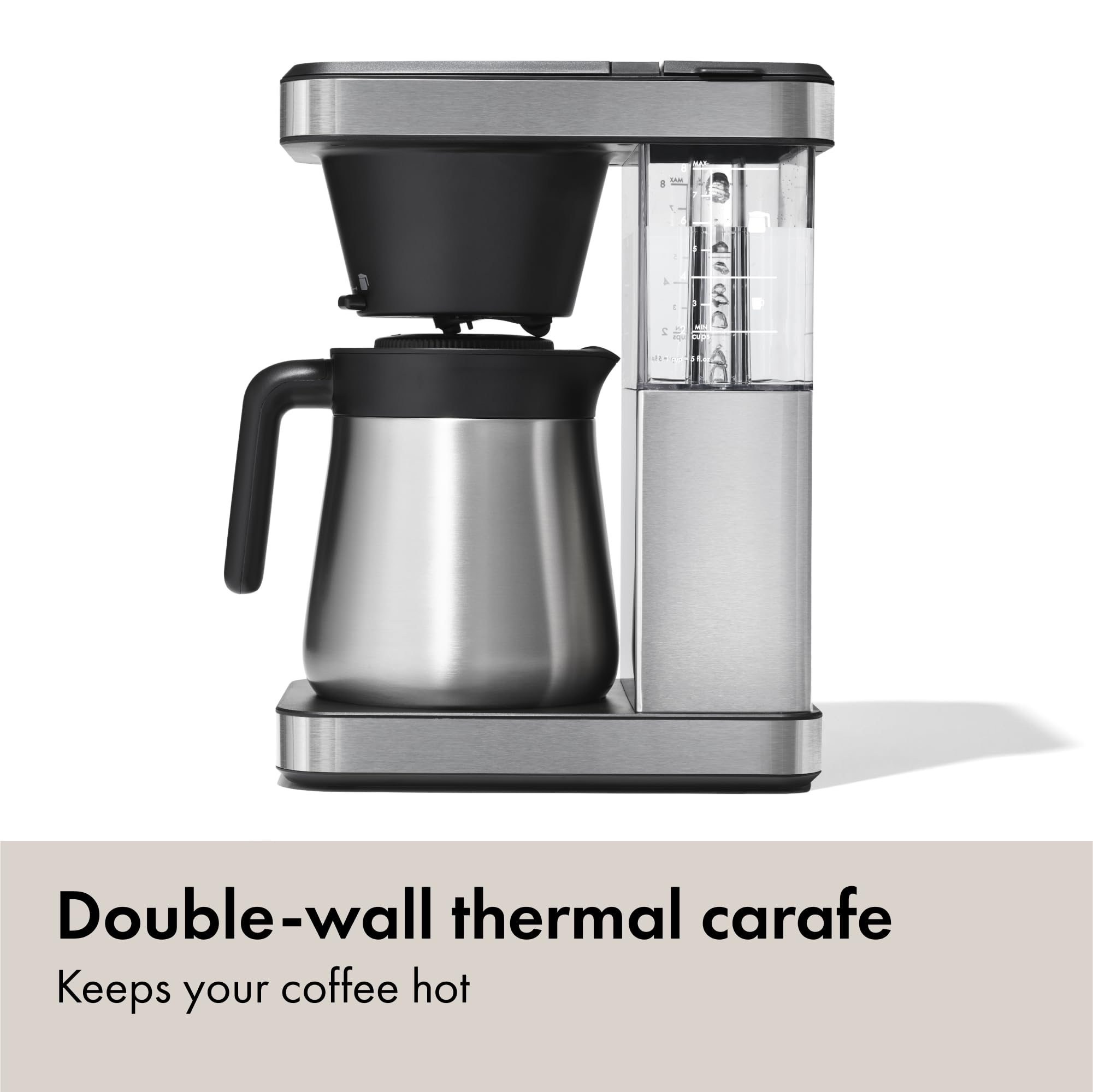 OXO Brew 8-Cup Coffee Maker - Single-Serve, Thermal Carafe, Stainless Steel