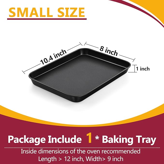 P&P CHEF Baking Cookie Sheet Pan, Carbon Steel Oven Tray, 10.5 Inch & 1PC