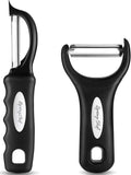 Spring Chef Swivel Vegetable Peeler & Y Potato Peeler w/Soft Grip Handles