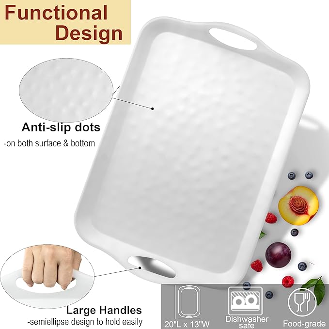 Extra Large 20" x 13" Serving Platters for Turkey, Party Entertaining