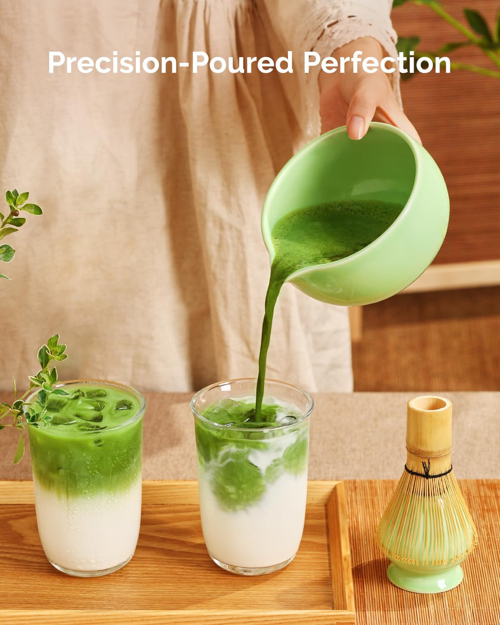 Maestri House Matcha Whisk Set, 7-Piece Kit with Spouted Ceramic Bowl