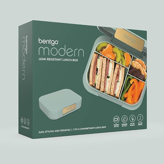 Bentgo Modern Adult Bento Lunch Box with 3-4 Compartments