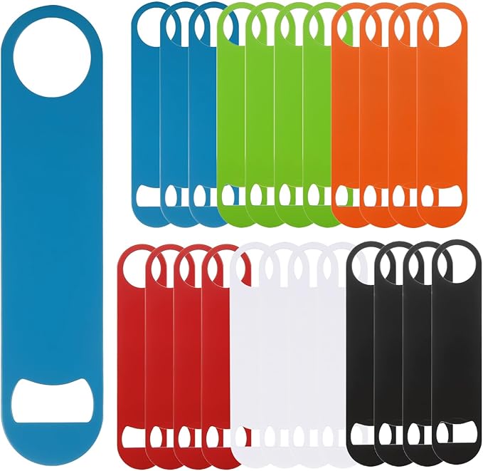 QTLCOHD 24 Pack Flat Bottle Opener 7 Inch