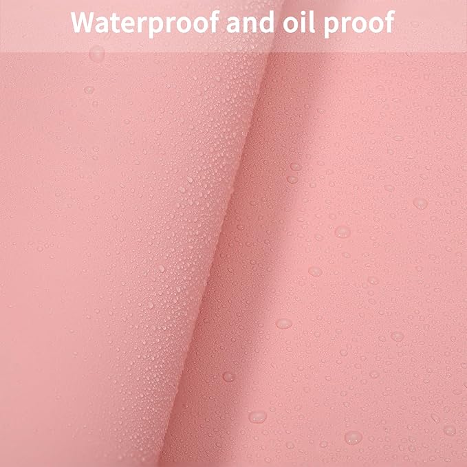 Zinkooat Leather Desk Mat,1.8mm Thick,16x60 Inch Desk Cover,Desk Protector Mat,Dresser Cover Top,XL Desk Mat,Table Top Protector,Dresser Protector Top(Pink+Silvery,16x60)