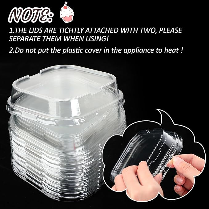 Aoriher 150 Pcs 10 oz Mini Cake Pans with Lids Brown