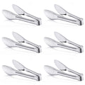 6 Pack Buffet Tongs,Stainless Steel Serving Tongs Serving Utensils 9Inch