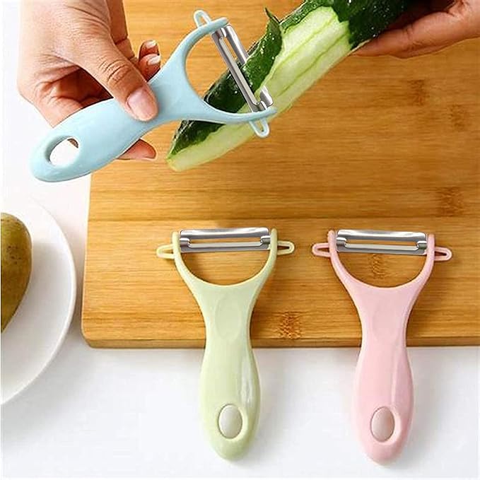 CookTaitai Potato Peelers 3 Pack, Fruit Peelers Potato Peeler, Cucumber, Apple Peelers for kitchen Original Vegetable Peeler-Set of 3 (Stainless Steel)