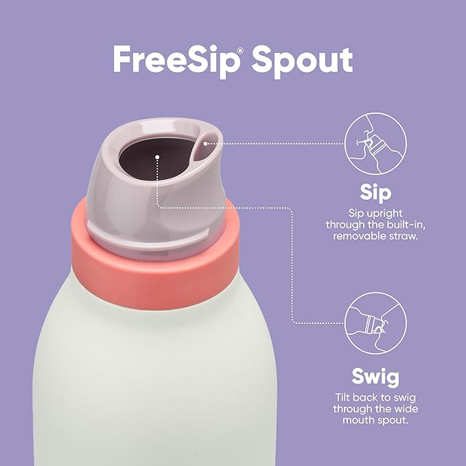Owala FreeSip Twist Stainless Steel Water Bottle 18 oz Minty Horizons