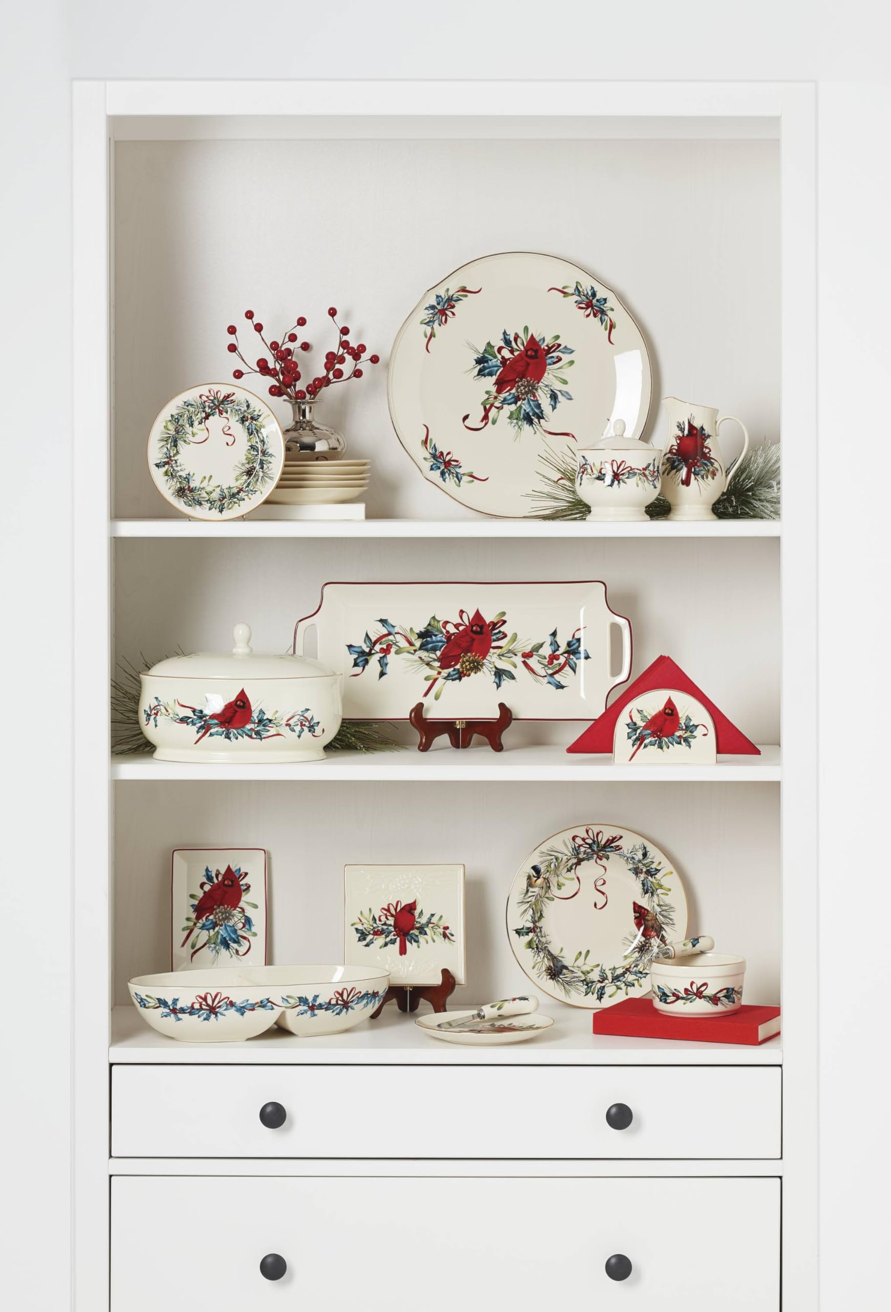 Lenox Winter Greetings Porcelain Covered Christmas Gravy Dish, 64oz