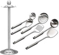 Cooking Utensils Set,6 PCS with Utensils Holder,304 Stainless Steel