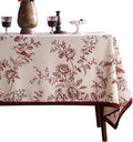ISAENNE Designer French Linen Rectangular Tablecloth,71"x55"-Harmony