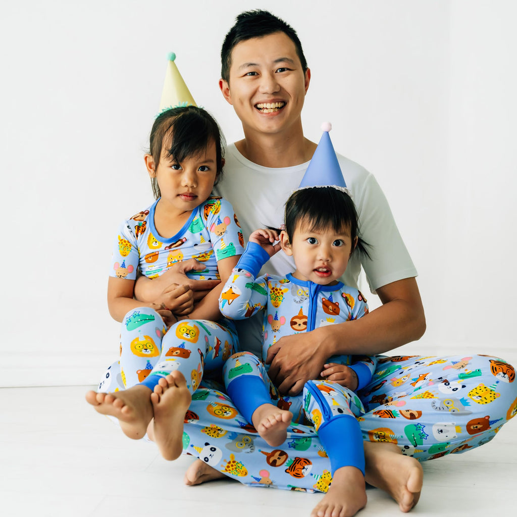 Little Sleepies Baby Pajamas, Blue Party Pals, 2T