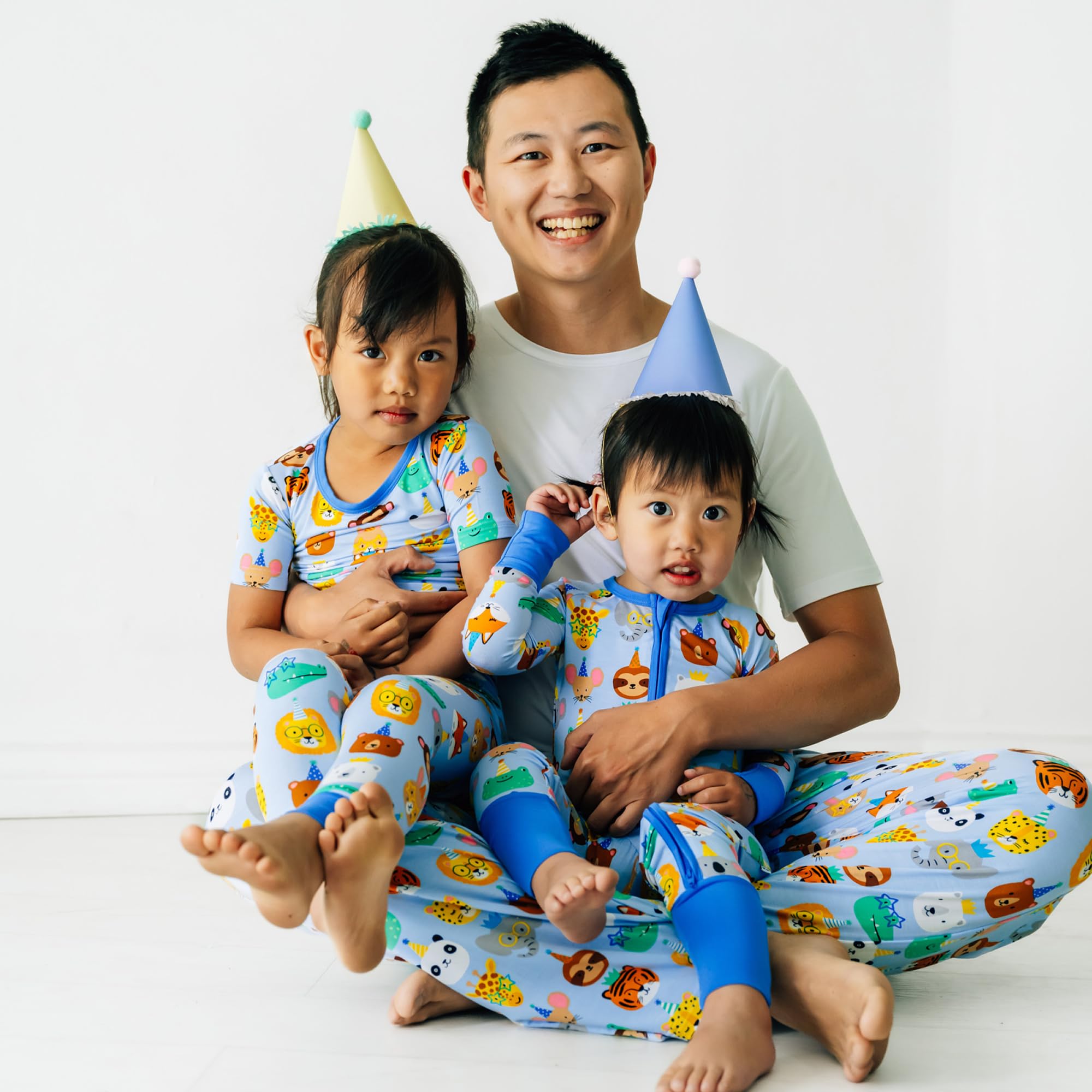 Little Sleepies Baby Pajamas, Blue Party Pals, 2T