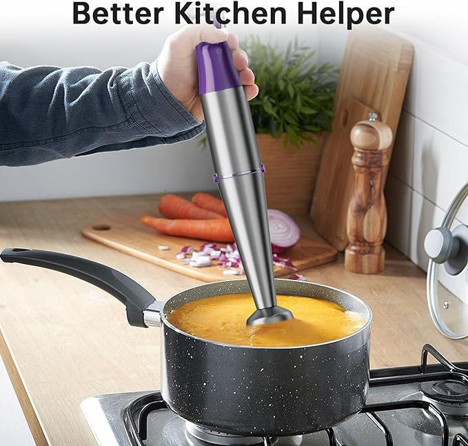 Turelar Immersion Blender Handheld 5 in 1 Hand Blender Set 1100W Heavy Duty