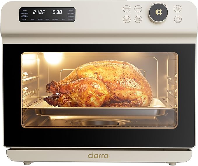 CIARRA 12-in-1 Countertop Steam Oven with Air Fryer, 25.4QT Nosh Oven Pro