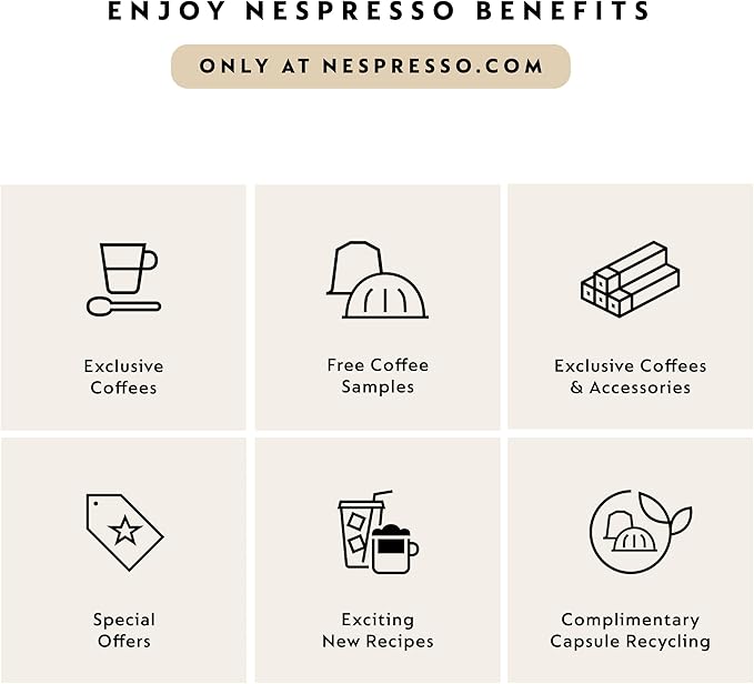 Nespresso Vertuo Pop+ Deluxe Coffee Machine with Frother, Matte Black Gold