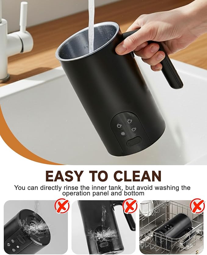Torlaist Electric Milk Frother, 4-in-1 Automatic Milk Steamer & Foamer 11.8oz/350ml, Automatic Hot and Cold Foam Maker and Milk Warmer for Latte, Cappuccino, Matcha, Hot Chocolate Red