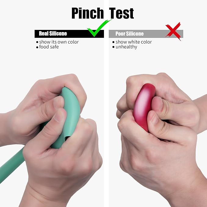 Doosu 600°F Heat Resistant Silicone Spatula Scrapers (Set of 3, Multi-4)