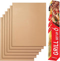 Renook Set of 6 Copper Grill Mats for Outdoor BBQ Grill