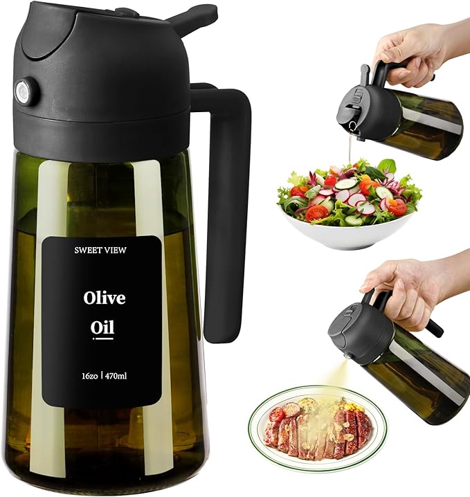 SWEET VIEW Olive Oil Sprayer for Cooking 16oz/470ml