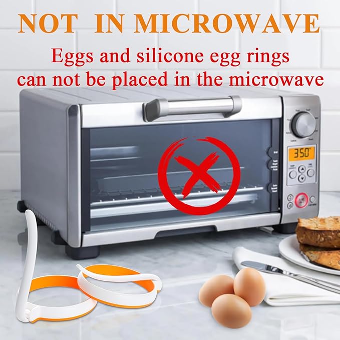 Silicone Egg Molds for Kids, Round Egg Ring for Frying Egg, Easy Clean Silicon Egg Rings Pack of 4, Nonstick Silicone Eggs Mcmuffin Maker Pancake Ring Kitchen Egg Fry Ring