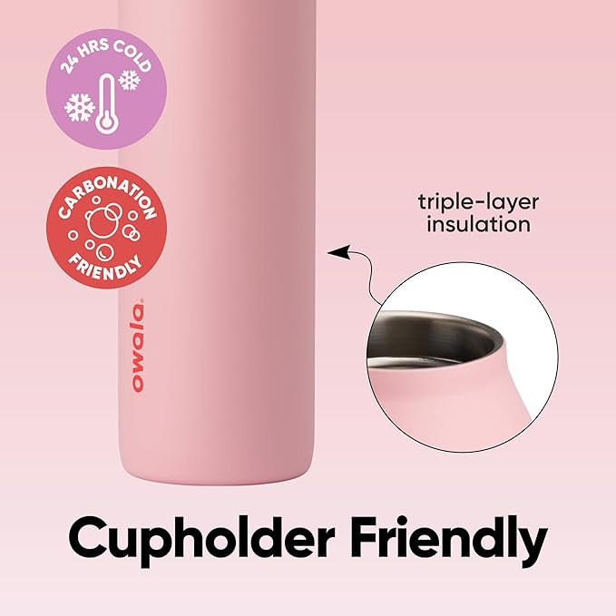Owala FreeSip Twist Stainless Steel Water Bottle 24 oz Sweet Pea