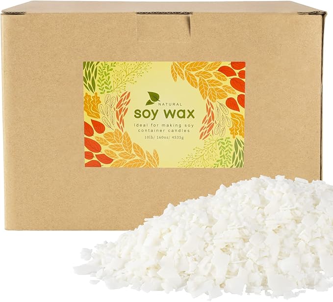 CLTNIKET 10 lb Soy Wax DIY Candle （Flakes & Soft）,Natural Soy Wax Candle