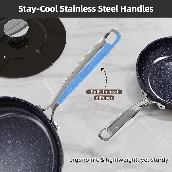 Nuwave Lux 13pc Forged Lightweight Nonstick Ceramic Cookware Set, PFAS-Free