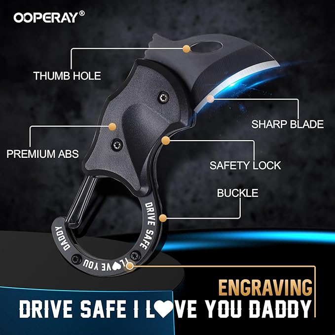 OOPERAY Dad Gifts for Fathers Day, Fathers Day Dad Gifts, EDC Box Cutter for Camping Hiking Fishing, Birthday Gift Ideas for Daddy, EDC Tool Gift from Daughter Son