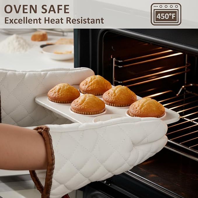 2 Pack Silicone Muffin Pan - Non Stick Collapsible Metal-Reinforced Frame Cupcake Pan with Handles 6 Cup Regular, BPA Free Cupcake and Medium Muffin Tray, Baking Pan Molds for Oven Dishwasher Safe