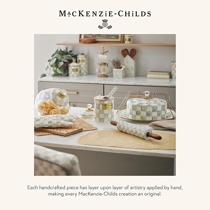 MACKENZIE-CHILDS Everyday Bowl, Large, Gray-and-White Sterling Check