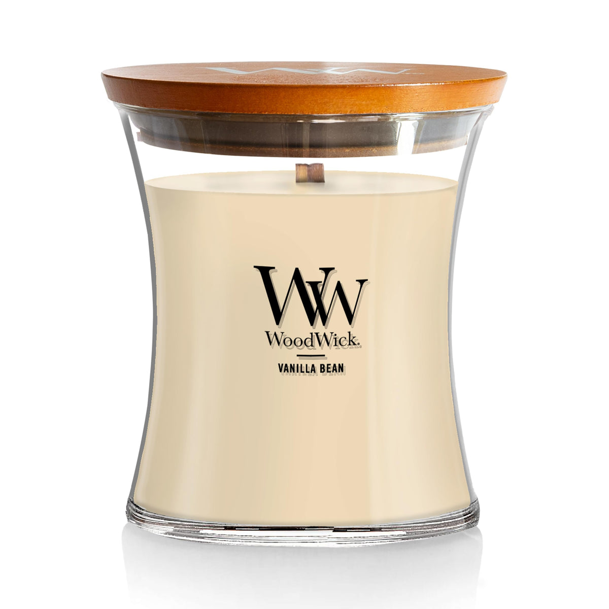 WoodWick Tonka & Almond Milk Scented Candle, Crackling Wick, 9.7oz