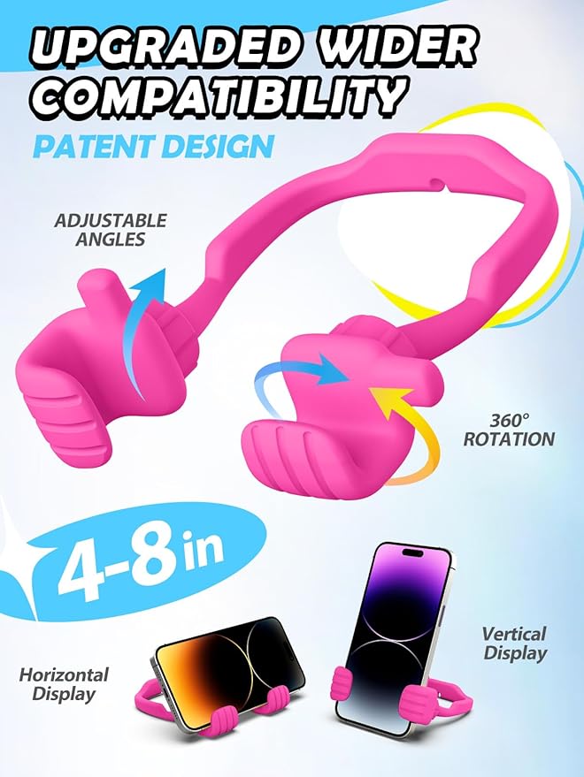 Christmas Stocking Stuffers for Teen Girls Women Cell Phone Holder Hot Pink
