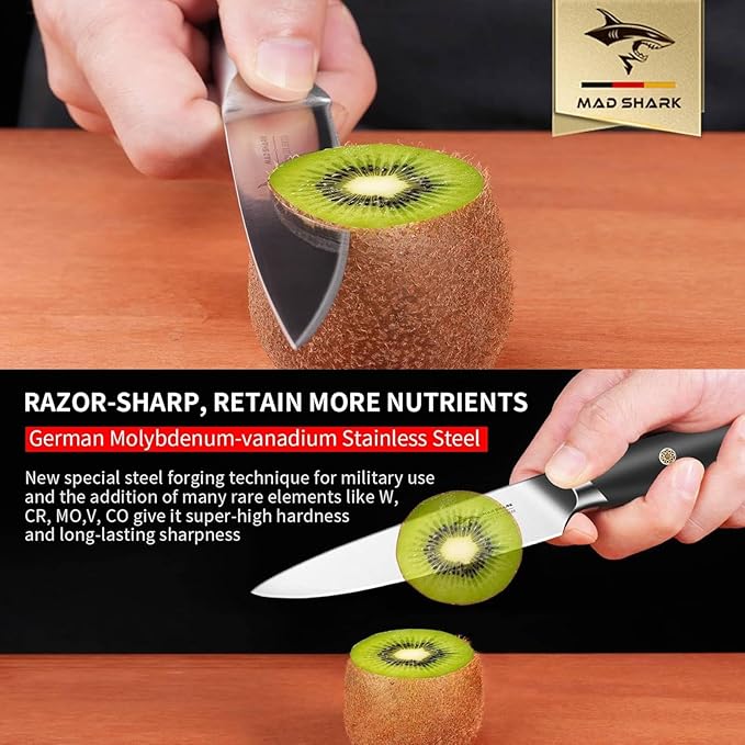 MAD SHARK 5 inch Paring Knife Ultra Sharp German Stainless Steel
