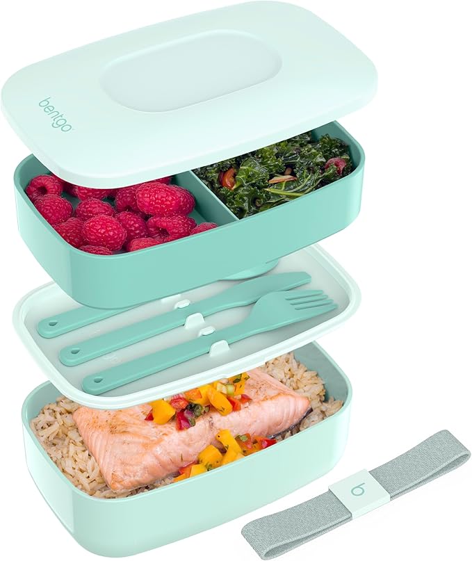 Bentgo Classic Stackable 3-Compartment Adult Bento-Style Lunch Box