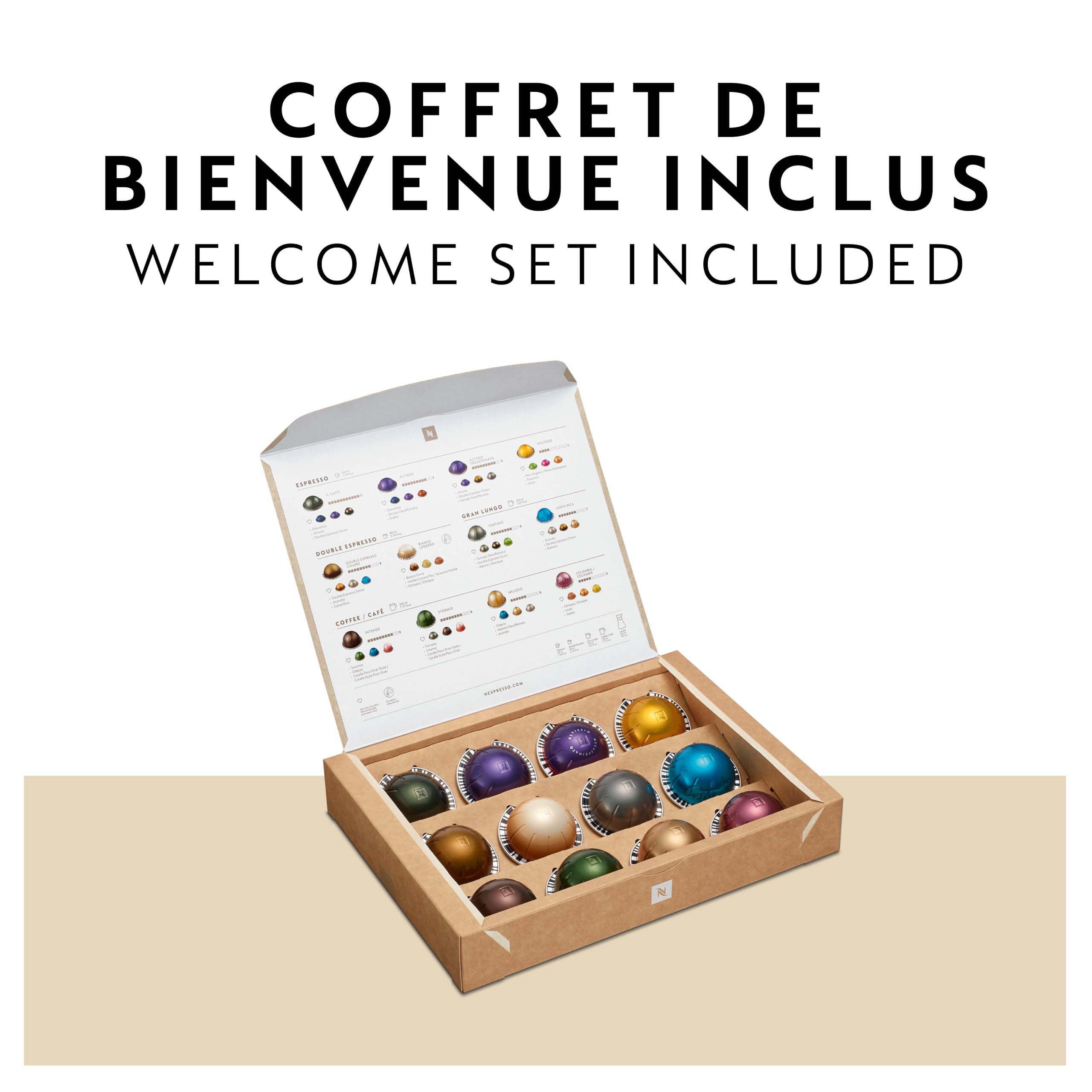 Nespresso Vertuo Next Coffee Machine with Milk Frother, Light Grey