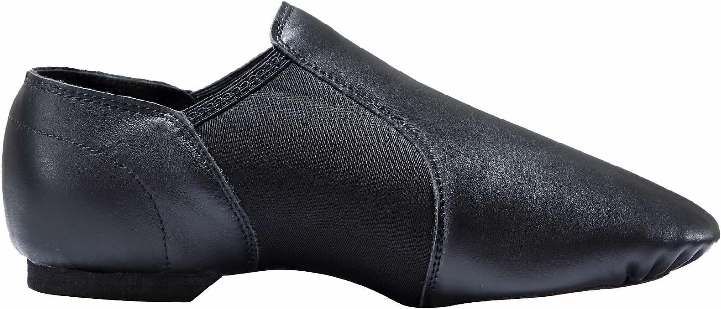 Dynadans Leather Upper Slip-on Jazz Dance Shoe for Women Men's Dance Shoes Black 9M
