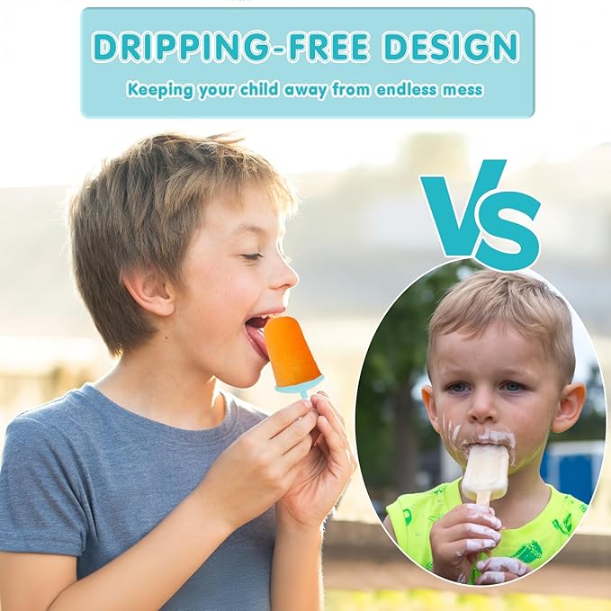 Silicone Popsicle Molds for Toddlers, 6-Cavity Mini Popsicle Molds