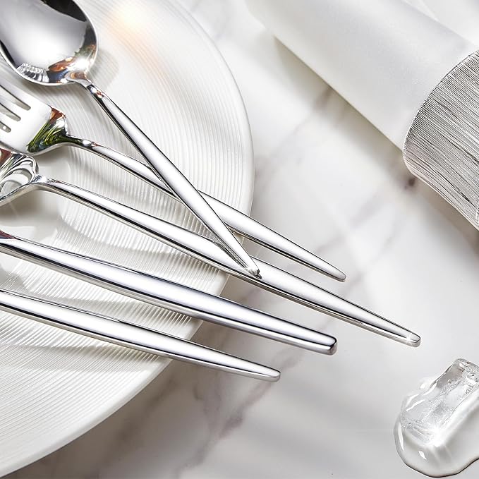 18/10 Silverware Set for 6, 30 Piece Stainless Steel Flatware Cutlery Set