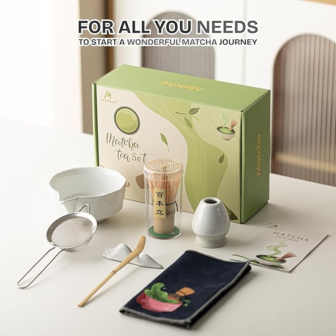 8-Piece Matcha Whisk Set with Bowl for Beginners