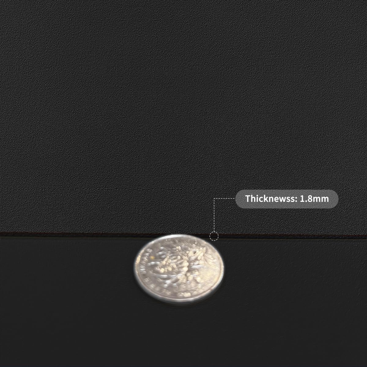 Zinkooat Leather Table Mat - 40x62 Inch Waterproof Easy to Clean Can Conceal Flaws Protector The Table Top from Scratches Used for Dining (Black+Black 40x62)