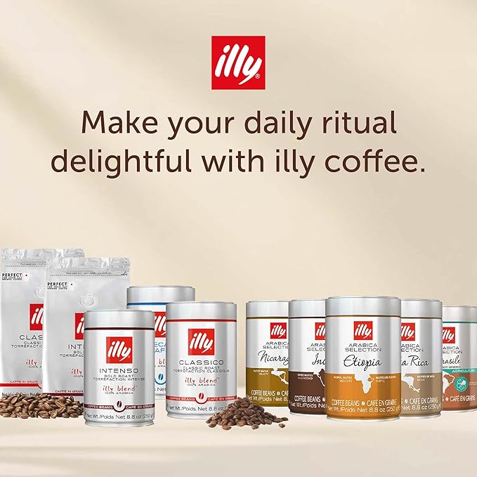 illy Whole Bean Coffee, Etiopa Single Origin Medium Roast, 8.8oz, 6 Pack