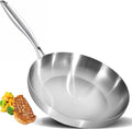 LOLYKITCH 10-12 Inch Frying Pan Set | Tri-Ply Stainless Steel Skillet